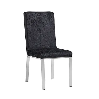 Angelina Chairs Black Silver 1