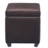 Brown Cube Storage Ottoman 2012-TH