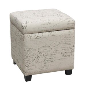 Grey Cube Storage Ottoman 2012-TH