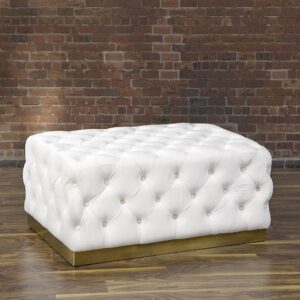 Portia Ottoman White 2838-GR