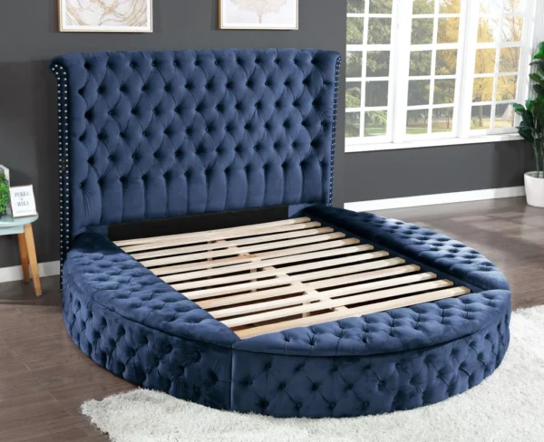 HAZEL Luxury Blue Bed (B423) 1