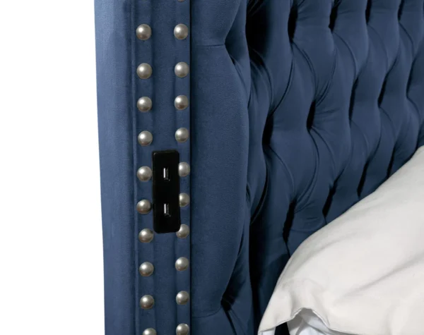 HAZEL Luxury Blue Bed (B423) 3